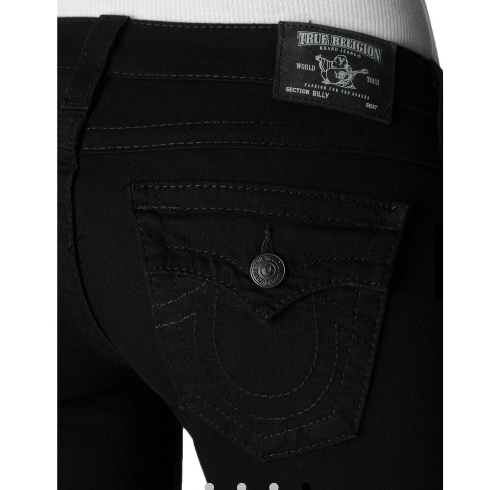 True Religion Billy Jeans Black Denim Pants Womens Fashion size 30 - Picture 3 of 11